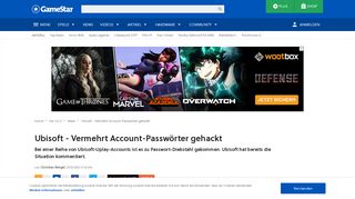 
                            8. Ubisoft - Vermehrt Account-Passwörter gehackt - GameStar