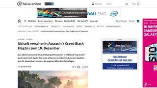 
                            12. Ubisoft verschenkt Assassin's Creed Black Flag bis zum 18. Dezember ...