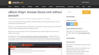 
                            13. uBlock Origin: browse Quora.com without account - gHacks Tech News