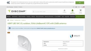 
                            4. UBNT LBE-5AC-23 - LiteBeam 5AC-23 CPE, venkovní, 5GHz AC ...