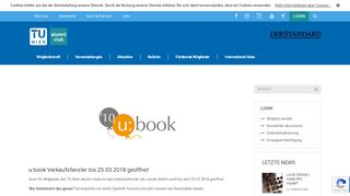 
                            10. u:book Verkaufsfenster bis 25.03.2018 geöffnet | TUalumni - Das ...