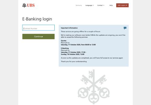 
                            2. UBS E-Banking Login | UBS Deutschland