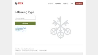 
                            4. UBS E-Banking login | UBS Switzerland