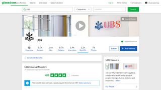 
                            7. UBS Employee Benefit: Internal Mobility | Glassdoor