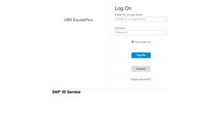 
                            6. UBS EquatePlus: Log On - SAP ID Service