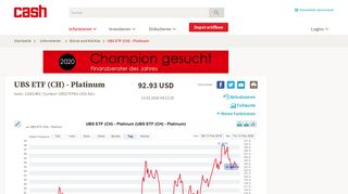 
                            12. UBS ETF (CH) - Platinum | cash