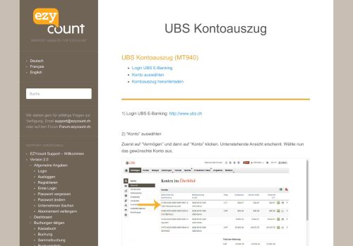 
                            13. UBS Kontoauszug | - Support - EZYcount
