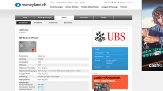 
                            10. UBS Mastercard Prepaid - moneyland.ch