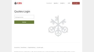 
                            3. UBS Quotes Login