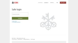 
                            2. UBS Safe login | UBS Switzerland