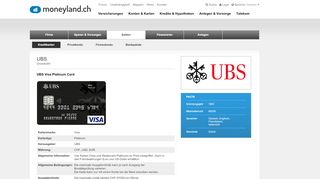 
                            9. UBS Visa Platinum Card - moneyland.ch