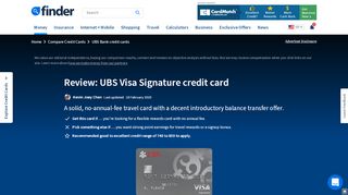 
                            12. UBS Visa Signature credit card review | finder.com