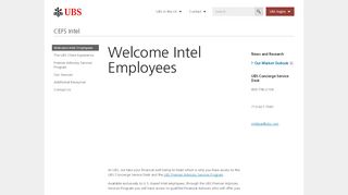 
                            2. UBS - Welcome Intel Employees - UBS Wealth Management