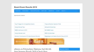 
                            10. ubterex.in Polytechnic Diploma 1st 3rd 5th Sem Winter Result 2018 ...