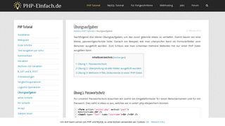 
                            10. Übungsaufgaben – PHP lernen - PHP-Einfach