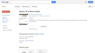 
                            10. Ubuntu 10.10 Server Guide