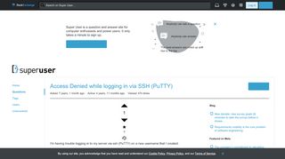 
                            2. ubuntu 12.04 - Access Denied while logging in via SSH (PuTTY ...