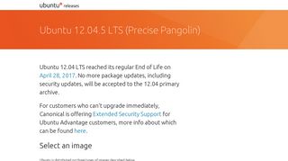 
                            5. Ubuntu 12.04.5 LTS (Precise Pangolin)