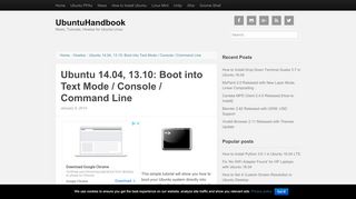 
                            8. Ubuntu 14.04, 13.10: Boot into Text Mode / Console / Command Line ...