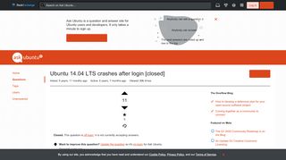 
                            10. Ubuntu 14.04 LTS crashes after login - Ask Ubuntu