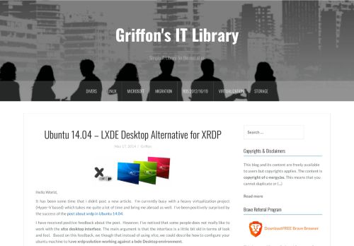 
                            9. Ubuntu 14.04 – LXDE Desktop Alternative for XRDP – Griffon's IT Library