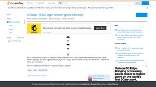 
                            5. Ubuntu 16.04 login screen goes into loop - Stack Overflow