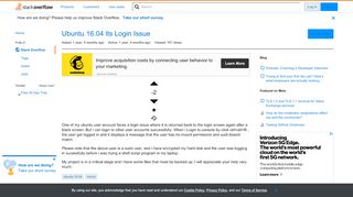 
                            8. Ubuntu 16.04 lts Login Issue - Stack Overflow