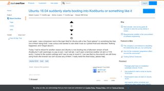 
                            12. Ubuntu 16.04 suddenly starts booting into Kodibuntu or something ...