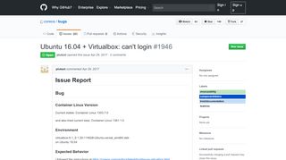 
                            5. Ubuntu 16.04 + Virtualbox: can't login · Issue #1946 · coreos/bugs ...