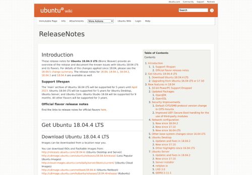 
                            11. Ubuntu 18.04 - Ubuntu Wiki