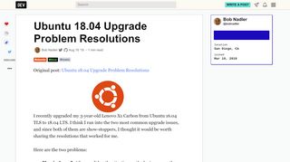 
                            10. Ubuntu 18.04 Upgrade Problem Resolutions - DEV Community
