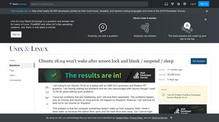 
                            10. Ubuntu 18.04 won't wake after screen lock and blank / suspend ...