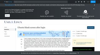 
                            8. Ubuntu blank screen after login - Unix & Linux Stack Exchange