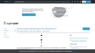 
                            1. ubuntu - Cannot access Samba share from Windows 8.1 - Super User