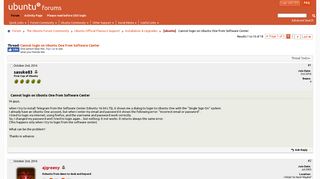 
                            1. [ubuntu] Cannot login on Ubuntu One from Software Center - Ubuntu ...