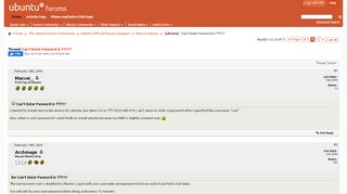 
                            3. [ubuntu] Can't Enter Pasword in TTY1? - Ubuntu Forums