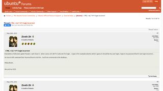 
                            3. [ubuntu] CTRL + ALT +F1 login incorrect - Ubuntu Forums