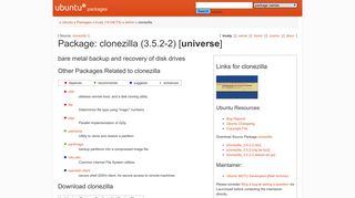 
                            10. Ubuntu – Details of package clonezilla in trusty - Ubuntu Packages