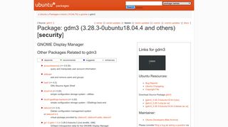 
                            6. Ubuntu – Details of package gdm3 in bionic