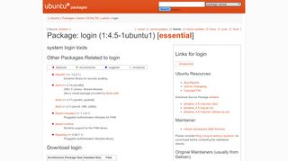 
                            4. Ubuntu – Details of package login in bionic