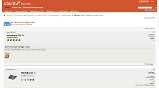 
                            6. [ubuntu] Don't show user on login screen - Ubuntu Forums