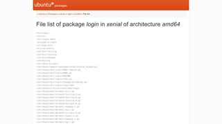 
                            6. Ubuntu – File list of package login/xenial/amd64