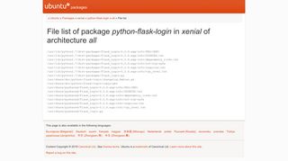 
                            9. Ubuntu – File list of package python-flask-login/xenial/all