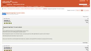 
                            8. [ubuntu] Fingerprint login help ?? I'm new to ubuntu - Ubuntu Forums