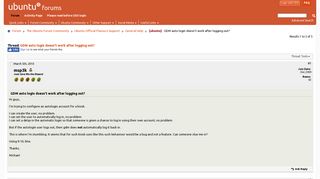 
                            5. [ubuntu] GDM auto login doesn't work after logging out? - Ubuntu ...
