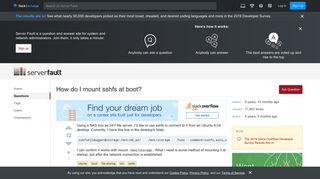 
                            12. ubuntu - How do I mount sshfs at boot? - Server Fault