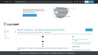 
                            8. Ubuntu in VMware - not able to enter password to login - Super User