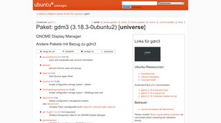 
                            4. Ubuntu – Informationen über Paket gdm3 in xenial