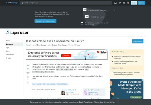 
                            2. ubuntu - Is it possible to alias a username on Linux? - Super User