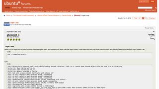 
                            3. [ubuntu] Login Loop - Ubuntu Forums